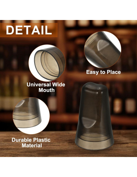 24 Tapas de Vertido Universales uxcell - Cubiertas para Botellas de Licor, Negro 24 Tapas de Vertido Universales uxcell - Cubiertas para Botellas de Licor, Negro