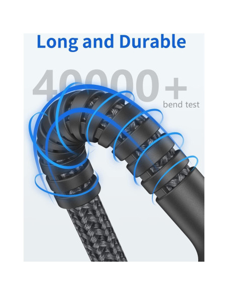 Cable USB A a USB C Carga Rápida 1FT 2Pack PRAKIE Gris Cable USB A a USB C Carga Rápida 1FT 2Pack PRAKIE Gris