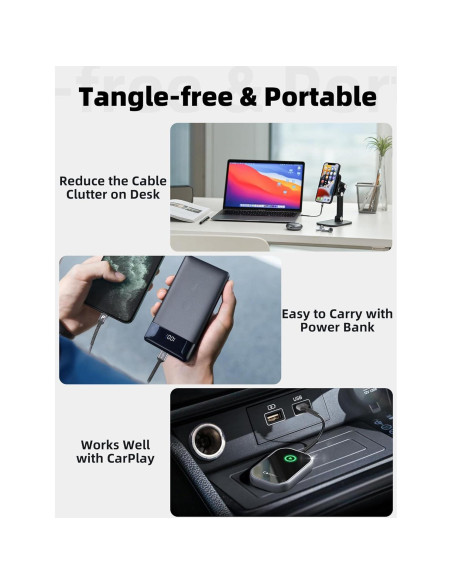 Cable USB A a USB C Carga Rápida 1FT 2Pack PRAKIE Gris Cable USB A a USB C Carga Rápida 1FT 2Pack PRAKIE Gris