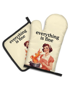 Juego de Manoplas y Soportes para Ollas DYJYBMY Beige