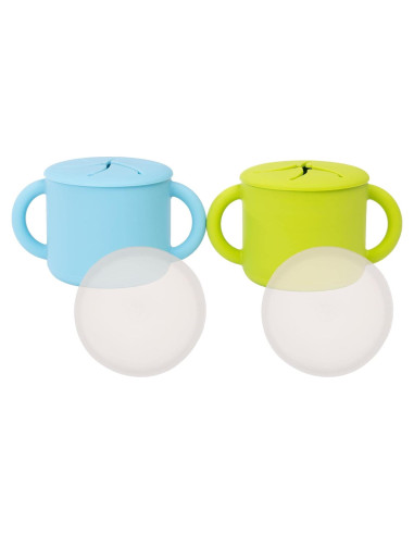 Set de 2 Tazas de Snack WeeSprout Silicona Grado Alimenticio