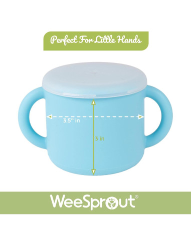 Set de 2 Tazas de Snack WeeSprout Silicona Grado Alimenticio