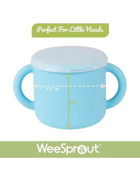 Set de 2 Tazas de Snack WeeSprout Silicona Grado Alimenticio Set de 2 Tazas de Snack WeeSprout Silicona Grado Alimenticio