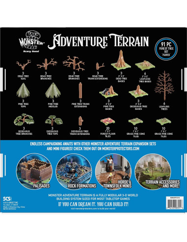 Conjunto de Árboles Bosque Monster 91 Piezas Modular 3D