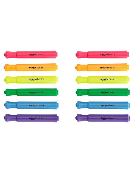 Marcadores Fluorescentes Amazon Basics Paquete de 12 Punta Chisel Marcadores Fluorescentes Amazon Basics Paquete de 12 Punta Chisel