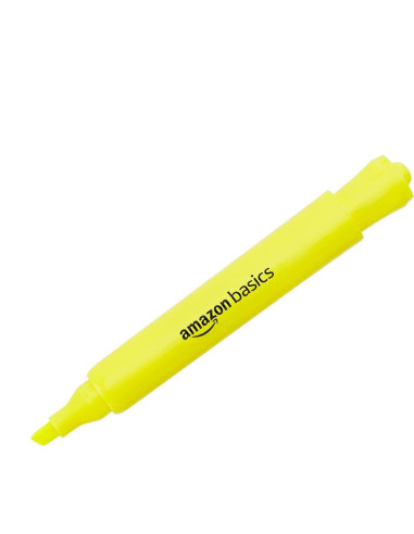 Marcadores Fluorescentes Amazon Basics Paquete de 12 Punta Chisel