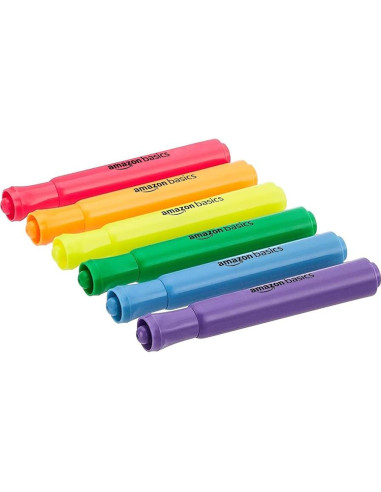 Marcadores Fluorescentes Amazon Basics Paquete de 12 Punta Chisel