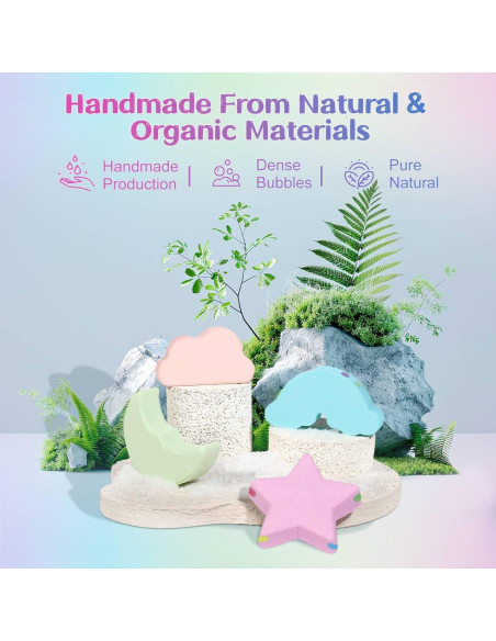 Bolas de Baño Arcoíris para Niños - 4 Pcs Hechas a Mano Bolas de Baño Arcoíris para Niños - 4 Pcs Hechas a Mano