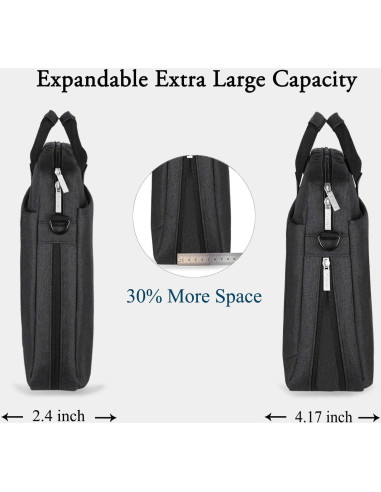 Funda para Laptop Voova 15.6" Negra Acolchada Impermeable
