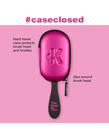 Cepillo desenredante Conair Knot Dr. - Negro con estuche rosa