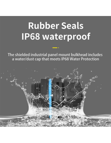 Conector RJ45 Hembra a Hembra Blindado IP68 PENGLIN 5PCS