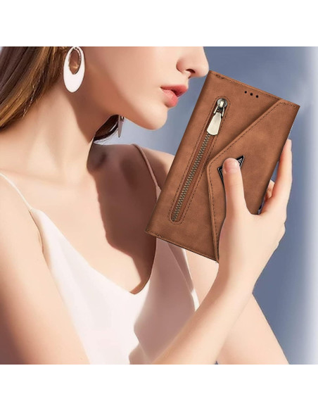 Funda de Billetera Furiet para Samsung Galaxy S10 Lite Marrón Funda de Billetera Furiet para Samsung Galaxy S10 Lite Marrón