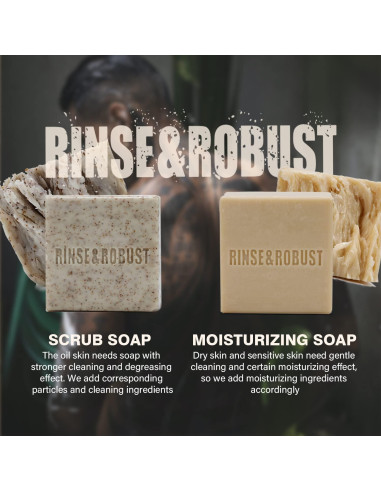 Juego de Jabones Rinse & Robust para Hombres 6 Piezas 99.22 g