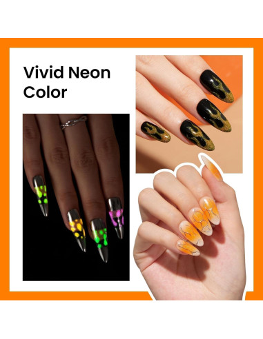 Esmalte de Uñas Gel Halloween Beetles Naranja 15ml Brilla en la Oscuridad