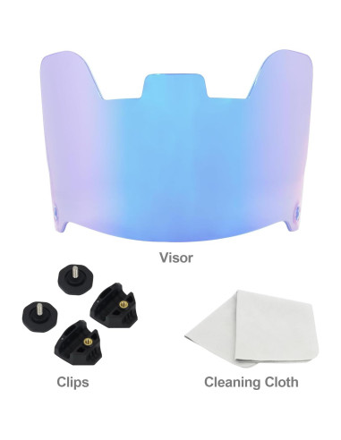 Visera de Fútbol Clara ZAKVOP con Clips - Protección Ocular