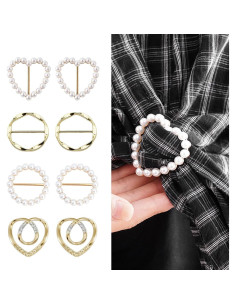 Clip de Anillo de Bufanda YANCHUN 8PCS Oro/Plata Joyería Mujer 2