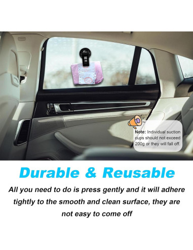 Clip de Billetes con Ventosa Dickno - 2 Pcs Negro Multifuncional