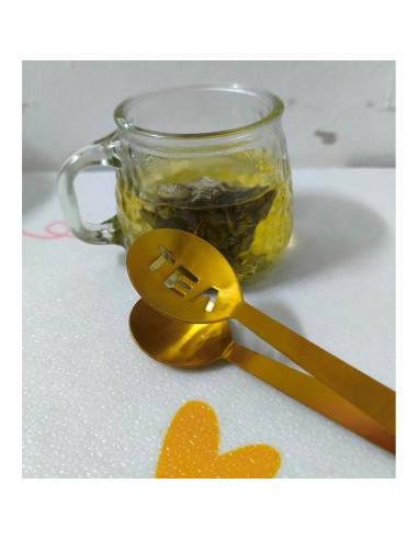 Prensador de Bolsitas de Té Dorado Genérico - Acero Inoxidable