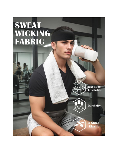 Cinta para la cabeza JHYWELL antideslizante unisex para sudor Cinta para la cabeza JHYWELL antideslizante unisex para sudor