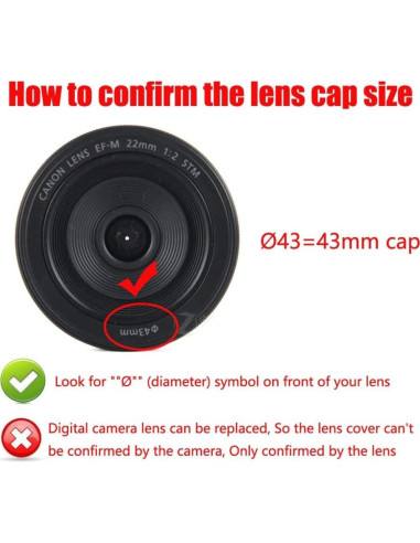 Tapa de lente de 43 mm MOSTOS para cámaras Fujifilm