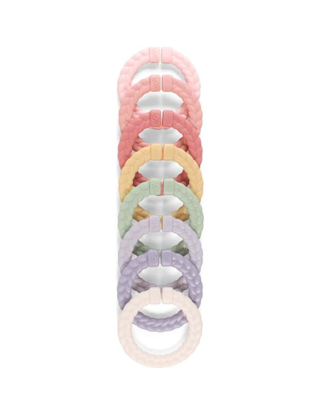 Conjunto de 8 Anillos Enlazados Itzy Ritzy Arcoíris Rosa Conjunto de 8 Anillos Enlazados Itzy Ritzy Arcoíris Rosa
