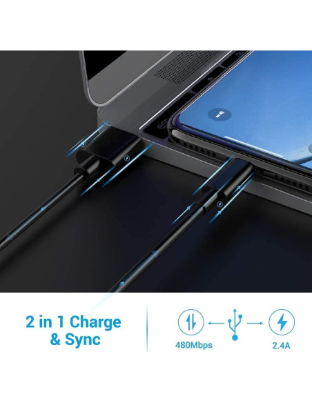 Cable Lightning MFi Nikolable 3Pack 3FT Carga Rápida Negro Cable Lightning MFi Nikolable 3Pack 3FT Carga Rápida Negro