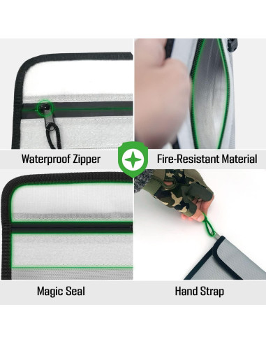 Bolsa de Documentos a Prueba de Fuego ISLANDSAFE 5x8" Gris