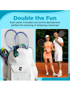 Amortiguador de Raqueta de Tenis TRESSIS Marrón y Blanco - Set de 2 2