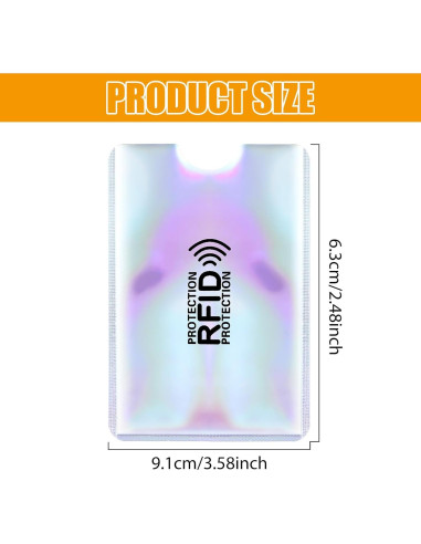 Set de 36 Fundas Bloqueadoras RFID Molain Multicolor 9.1x6.3cm