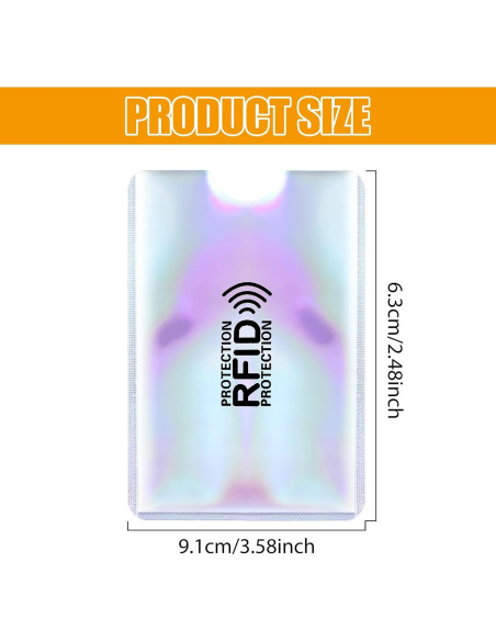 Set de 36 Fundas Bloqueadoras RFID Molain Multicolor 9.1x6.3cm Set de 36 Fundas Bloqueadoras RFID Molain Multicolor 9.1x6.3cm
