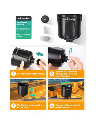 Soporte para Tazas YAKHACKER Multifuncional para Kayak