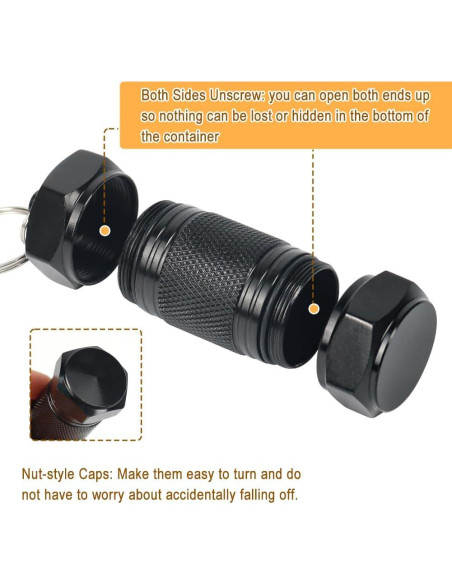 Contenedor de Pastillas de Aluminio Shintop 2PCS Impermeable Contenedor de Pastillas de Aluminio Shintop 2PCS Impermeable