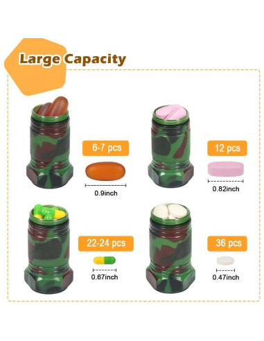 Contenedor de Pastillas de Aluminio Shintop 2PCS Impermeable