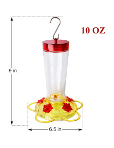 Alimentador de Colibrí Joliyoou 0.29L Vidrio Colgante Jardín 2