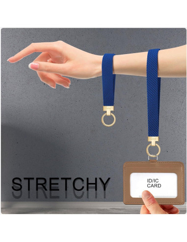 Fishent Llavero Pulsera Trenzada Azul Atlántico con 3 Anillos