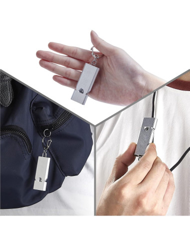 Silbatos de Emergencia AINOORA 3pcs con Cordón Reflectante