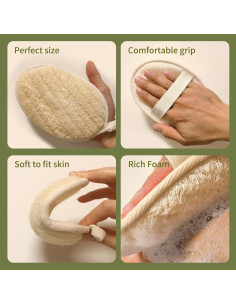 Esponja Exfoliante de Lufa Natural YOTDHUO - 2 Paquete 2