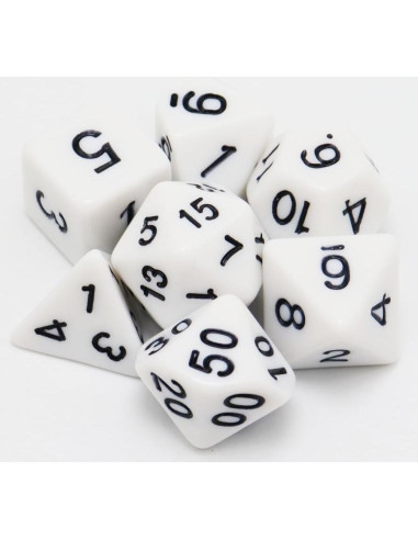 Juego de Dados Poliedricos Manchados D&D 7 Piezas Acrílico