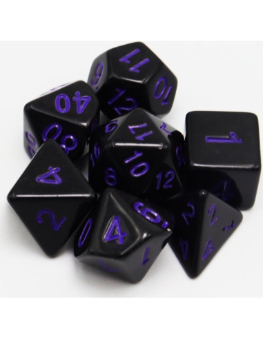 Juego de Dados Poliedricos Manchados D&D 7 Piezas Acrílico