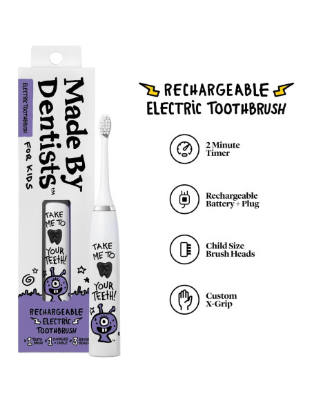 Cepillo de Dientes Eléctrico para Niños Alien - Recargable con 6 Cabezas Cepillo de Dientes Eléctrico para Niños Alien - Recargable con 6 Cabezas