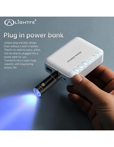 Linterna UV Recargable LIGHTFE Mini05D 365nm Compacta Linterna UV Recargable LIGHTFE Mini05D 365nm Compacta
