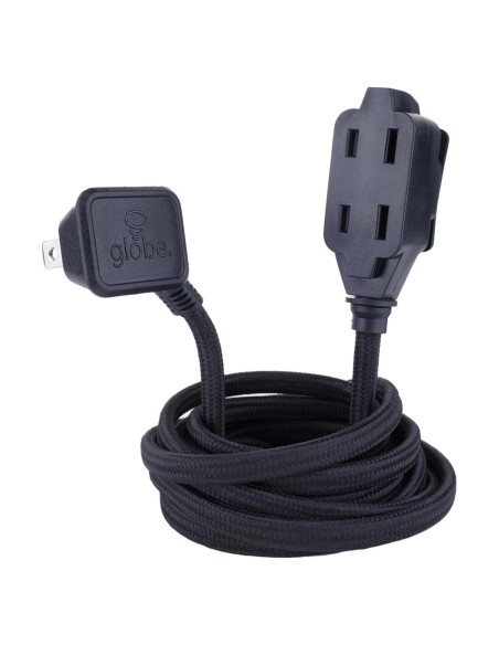 Cable de Extensión de Tela Globe Electric 2.7m 3 Salidas Cable de Extensión de Tela Globe Electric 2.7m 3 Salidas