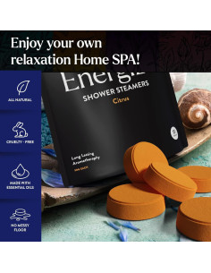 Pastillas de Vapor de Ducha Milagro Hecho - Cítricos y Menta - 15 Tabletas 2