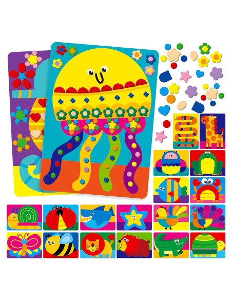 Kit de Manualidades con Stickers de Espuma SpriteGru 1660 Piezas Kit de Manualidades con Stickers de Espuma SpriteGru 1660 Piezas