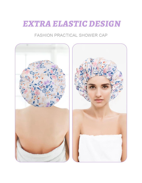 Gorro de Ducha Impermeable Aquior Doble Capa Reutilizable Gorro de Ducha Impermeable Aquior Doble Capa Reutilizable