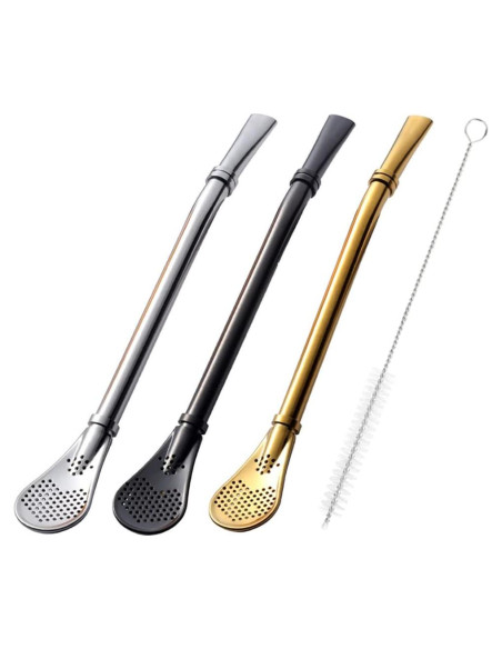 Bombillas de Acero Inoxidable Beruth para Yerba Mate - 3 Piezas Bombillas de Acero Inoxidable Beruth para Yerba Mate - 3 Piezas