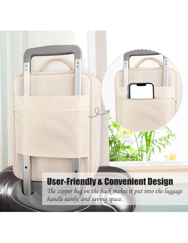 Bolsa de Zapatos de Viaje Ebbniur Impermeable 3 Pares Beige