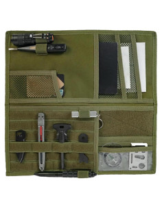 Organizador de Visera Solar Táctico ZIMISI 36.3x34.9cm Verde Militar