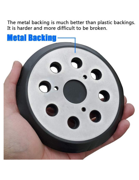 Pad de Lijado 5" Velcro Metal Donanim - Compatible Dewalt y Porter Cable Pad de Lijado 5" Velcro Metal Donanim - Compatible Dewalt y Porter Cable