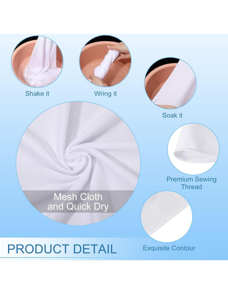 Toallas Enfriadoras Microfibra BBTO 6 Piezas 100x30cm Blancas Toallas Enfriadoras Microfibra BBTO 6 Piezas 100x30cm Blancas